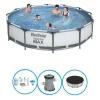 Clearance Pool Steel Pro MAX - Poolpaket - 366x76 cm Pooler