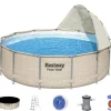 Sale Power Steel 396 x 107 cm m/Baldakin, pump, stege m.m. Pooler