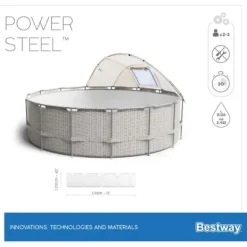 Sale Power Steel 396 x 107 cm m/Baldakin, pump, stege m.m. Pooler
