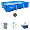 Online Rectangular Steel Pro Swimming Pool - 300 x 201 x 66 cm - Blå - Ingår Tillbehör CB38 Pooler