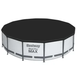 Bestway Round Uppblåsbar Fast Set Pool - Paradise Print - 457 x 84 cm - Inklusive Tillbehör - CB51