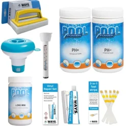 Bestway Round Uppblåsbar Fast Set Pool - 305 x 66 cm - Blå - Inklusive Tillbehör - CB13