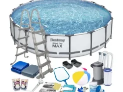 Clearance Steel Pro 56462, 23062 L, Inramad pool, Stege, Blå, 85,6 kg Pooler