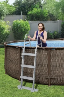 Bestway Steel Pro MAX Frame Pool 366x100cm Rattan m/pump, stege