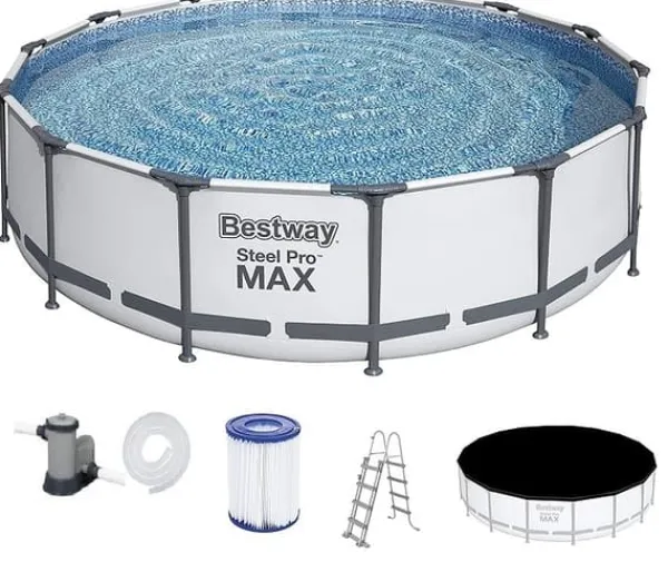 Discount Bestway Steel Pro Max 549x122 cm grå - komplett set Pooler