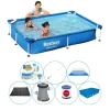 Sale Steel Pro rektangulär 221x150x43 cm - Poolset Pooler