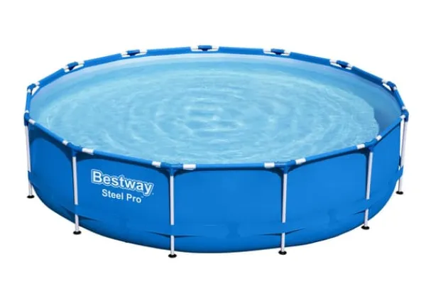 Bestway Swimming Pool - Steel Pro - 396 x 84 cm - Inklusive solsegel- och filterpump