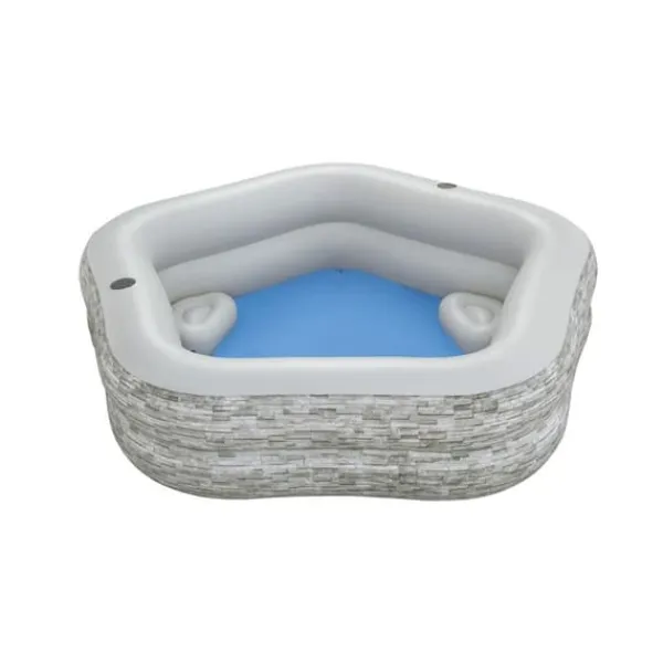 Bestway Uppblåsbar familjepool 213x206x53 cm +6 År Trädgård 54423