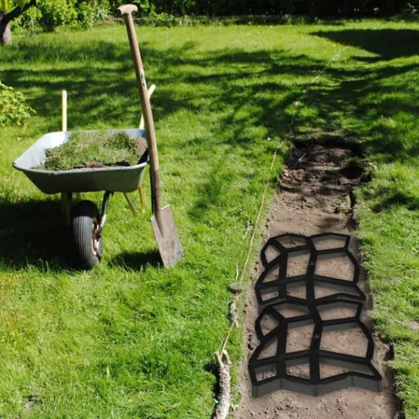 Betongform, 4x42x42 cm, Svart