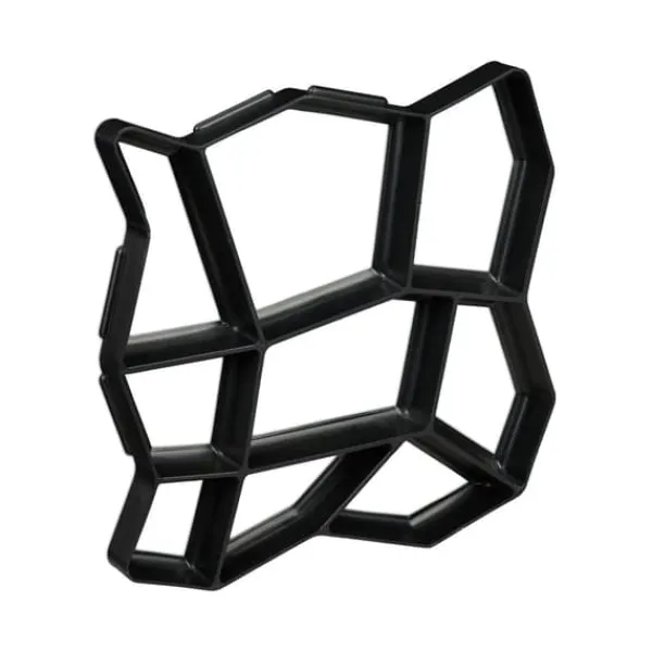 Betongform, 4x42x42 cm, Svart
