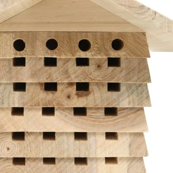 Online Bihotell i massivt granträ för ensamma bin | Storlek: 22x20x20 cm För Fåglar & Småvilt