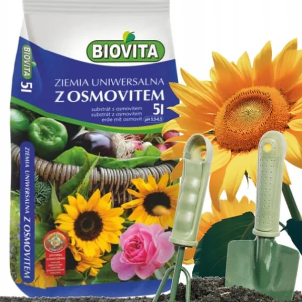 Clearance BIOVITA UNIVERSAL BLOMSTERJORD MED OSMOVIT 5L Jord & Sand