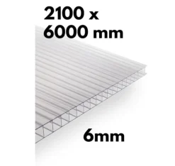 Bit av växthusflerväggsark / klar polykarbonat 700x1500mm - 4mm, 3st.