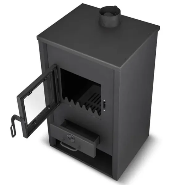 Sale BLIST B2E Modern Design Vedspis med Vattenmantel - 15 kW, Miljövänlig Uppvärmning för Designmedvetna Hem Vedeldade Kaminer