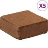 vidaXL Block i kokosfiber 5 st 5 kg vardera 25 kg totalt