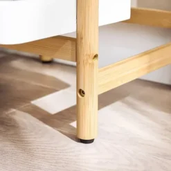 New Blomhylla i trä - Växtställ STR13-WN - Flerplanig - För 3 krukor - 31×130×27 cm - Montering krävs - Vit Växtställ