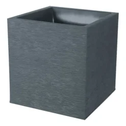 Best Blomkruka Fyrkantig 40 cm - EDA - Grafit - 31 L - 39 x 39 x H. 43 cm - Grå Antracit Krukor & Växtbehållare