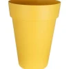 Sale Blomkruka RIVIERA - SOLEILLA HAUT - Plast - H65 x D49 cm - Gul Krukor & Växtbehållare