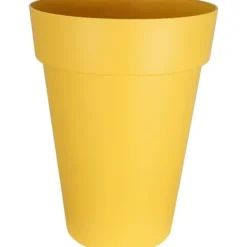 Sale Blomkruka RIVIERA - SOLEILLA HAUT - Plast - H65 x D49 cm - Gul Krukor & Växtbehållare