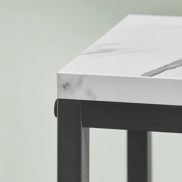 Clearance Blomkrukaställ med 4 hyllor - marmor / svarta ben Krukor & Växtbehållare