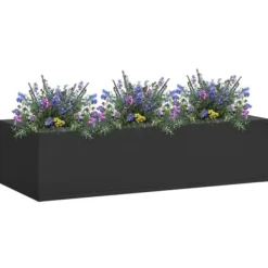 Blomlåda för kontor antracit 90x40x23 cm stål - Blomlåda - Blomlådor - Home & Living Krukor & Växtbehållare