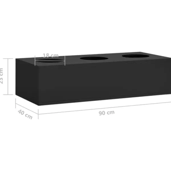 Blomlåda för kontor antracit 90x40x23 cm stål - Blomlåda - Blomlådor - Home & Living Krukor & Växtbehållare