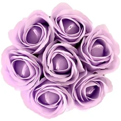 Clearance Blomlåda Inspiruj - Vit låda med tvålrosor - nr 6 Ljuslila Blommor