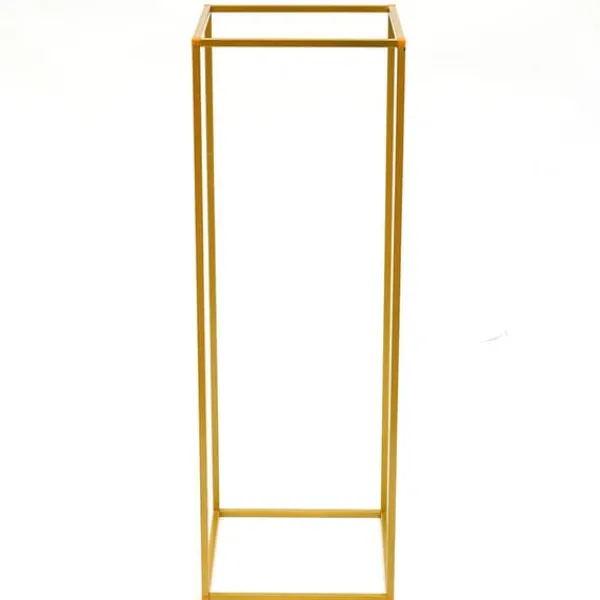 Blomsterställ för bröllop 2-pack - Rektangulär ställning - 80 cm & 100 cm - Metall - Fristående - Modern design - Guld