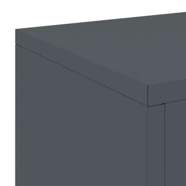 Clearance Blomsterställ i stål för utomhusbruk – 2 st | Färg: Antracit | Storlek: 24x24x35 cm Växtställ
