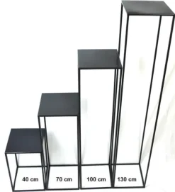 Blomsterställ LOFT MET 363 – 100 cm vit metall