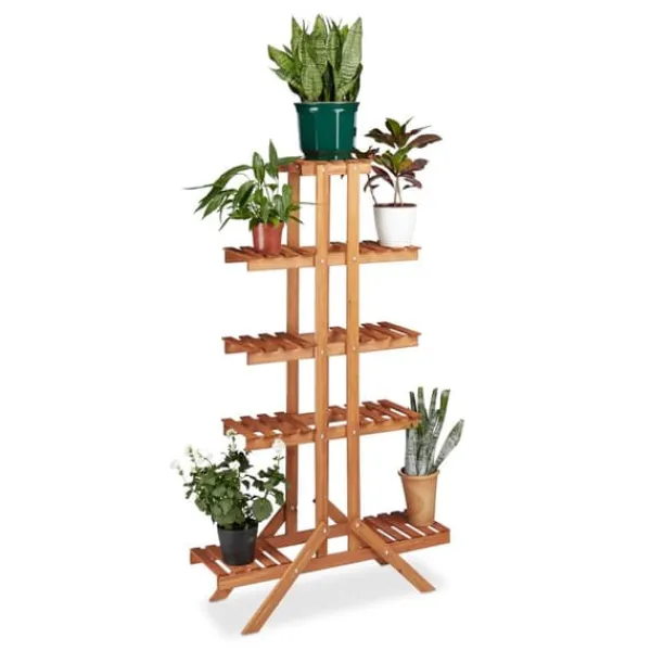 Clearance Blomsterställ, 142,5x83x28,5 cm, Brun Växtställ