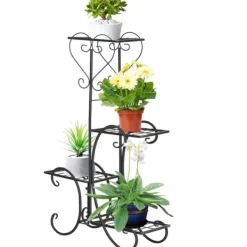 Discount Blomsterställ, 45x24,5x80 cm, Svart Växtställ