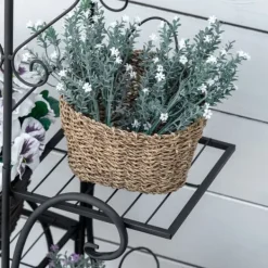 Discount Blomsterställ, 45x24,5x80 cm, Svart Växtställ