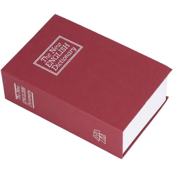 Outlet Bokformad stålskåp Klassisk hemlig bok Säkerhetslås Lösenord Typ Hushållsförvaring BoxRöd Kassaskåp