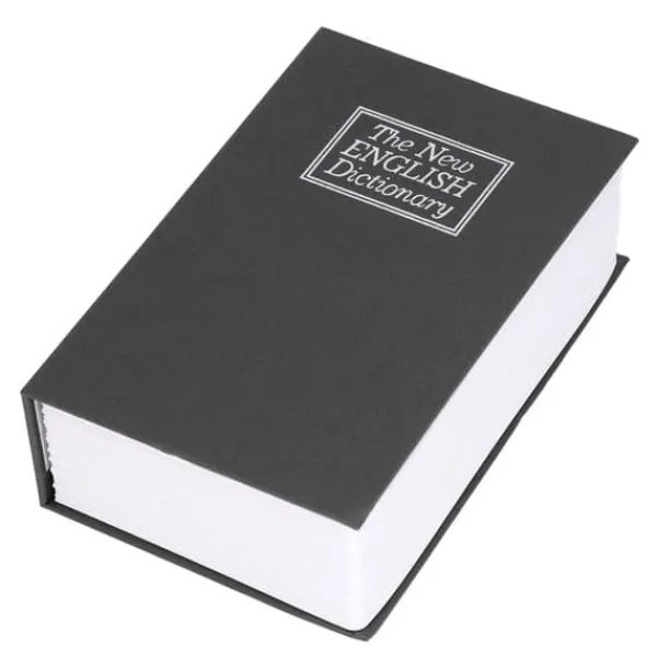 Bokformad stålskåp Klassisk hemlig bok Säkerhetslås Lösenord Typ Hushållsförvaringslåda Svart