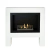 Outlet Bolea bio-etanol öppen spis - Vit MDF öppen spis surround - 1,5 KW värme Öppna Spisar