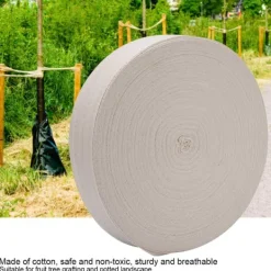 bomullsträdbandage förband bindande bälte ympning bonsai trädgårdsredskap (4 cm, vit)