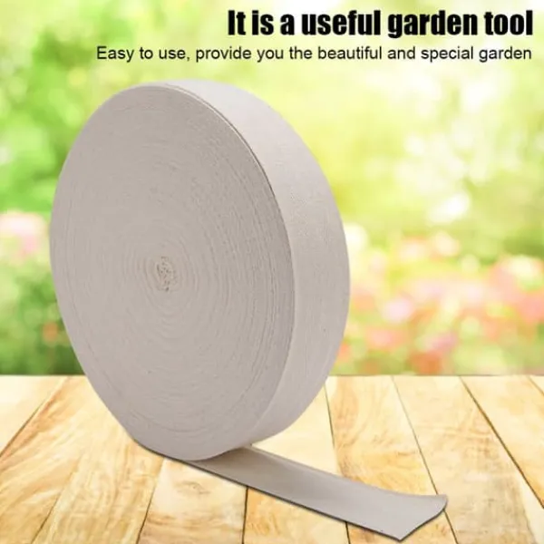 bomullsträdbandage förband bindande bälte ympning bonsai trädgårdsredskap (4 cm, vit)