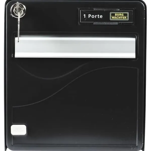 Box Burg Wachter Baltic 1 Door - Galvanized Steel - Side Opening - Black - Made in France