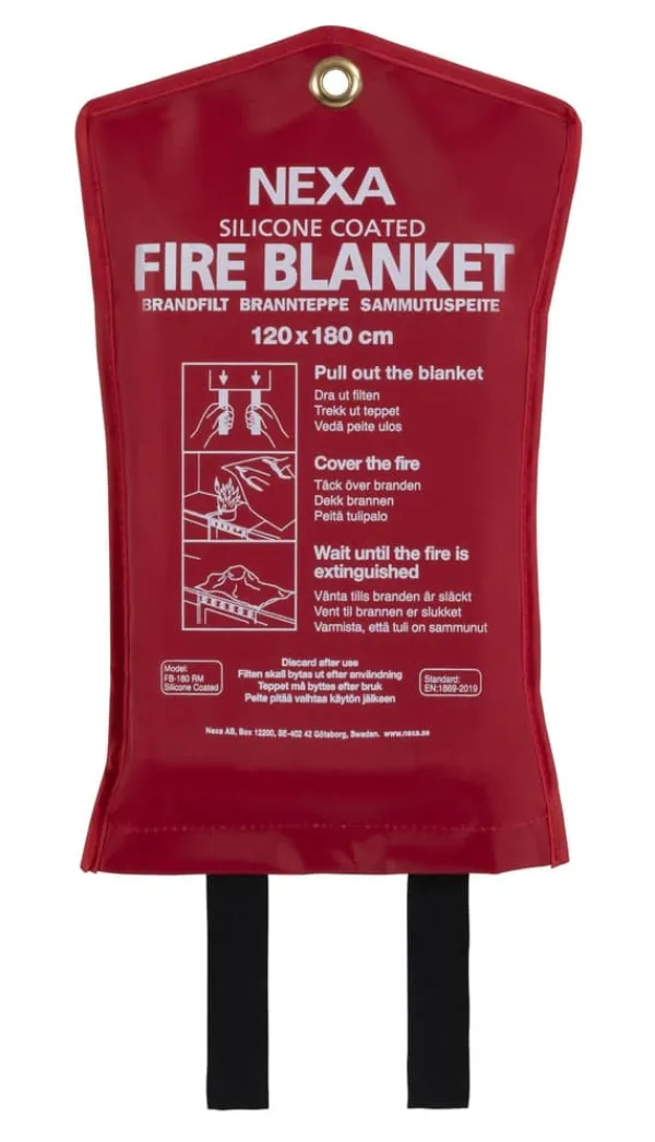 Sale Brandfilt NEXA silikon 120x180cm röd Brandfilt