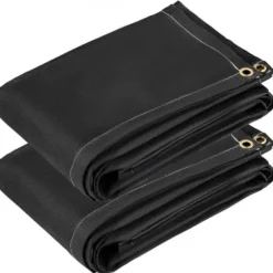 Online Brandfilt, 2-pack 2,4x3 m svart, glasfiber flamskyddad Brandfilt