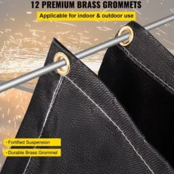 Online Brandfilt, 2-pack 2,4x3 m svart, glasfiber flamskyddad Brandfilt
