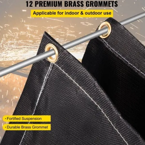 Online Brandfilt, 2-pack 2,4x3 m svart, glasfiber flamskyddad Brandfilt