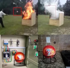 Brandpulverboll, Automatisk Aktivering, Lättviktig, Hög Ljudvarning Brandsläckare
