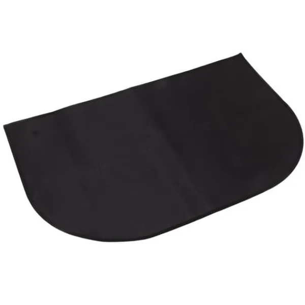 Brandsäker halvrund matta i glasfiber - dubbelt lager, halkbeständig, golvskydd - 19,7 x 31,5 tum