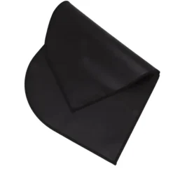 Brandsäker halvrund matta i glasfiber - dubbelt lager, halkbeständig, golvskydd - 19,7 x 31,5 tum