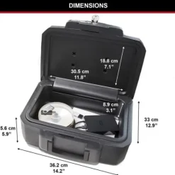 Brandsäkert kassaskåp - MASTER LOCK - H0100EURHRO - Vattentät med nyckel - 4,9 L, 15,6 x 36,2 x 33 cm Kassaskåp