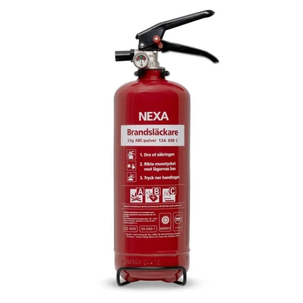 Brandsläckare NEXA 2kg pulver röd 13A
