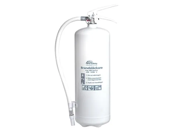 Outlet Brandsläckare Vit 6kg 43A Brandsläckare