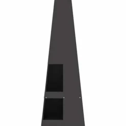 Online Bärbar Vedeldad Matlagningsugn i Stål - Eldstad med Vedförvaring | Färg: Svart | Storlek: 35x35x100 cm Vedeldade Kaminer